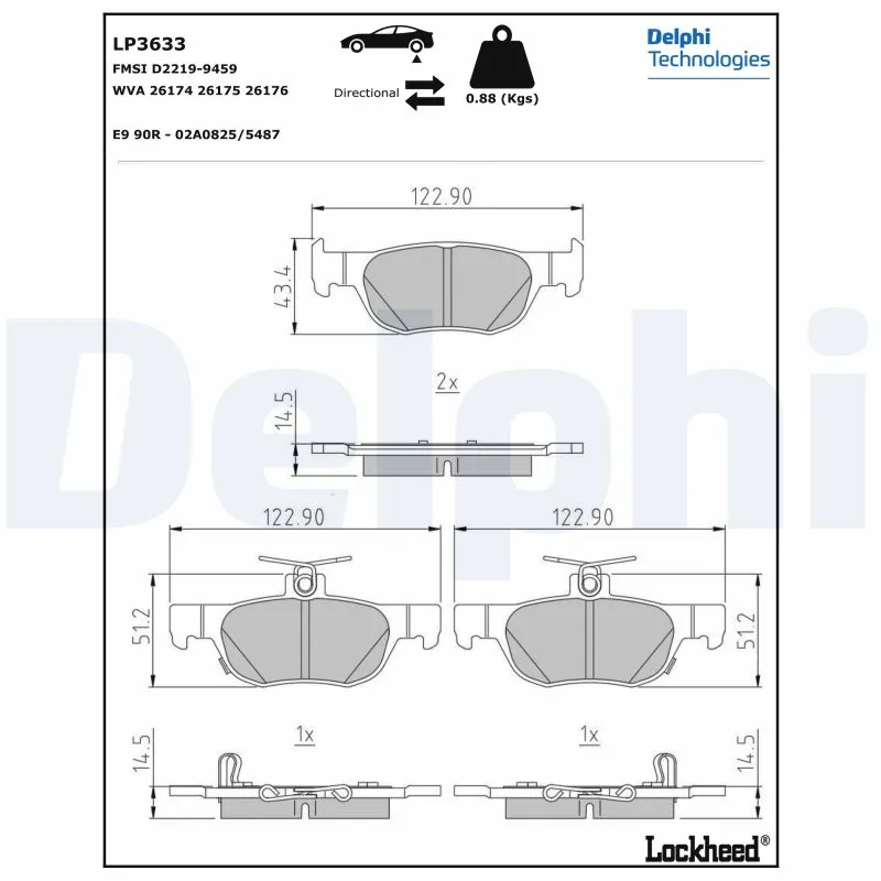 Set placute frana