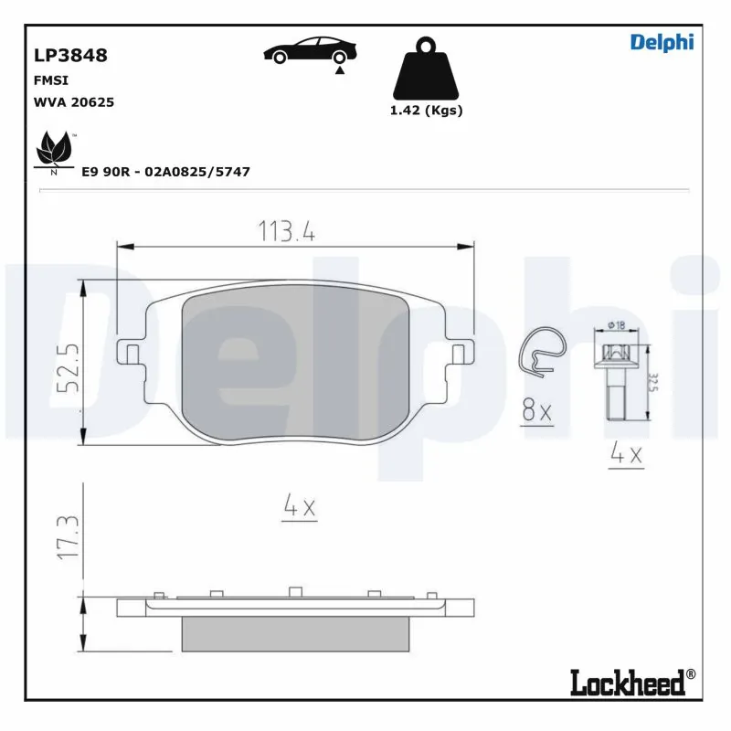 Set placute frana