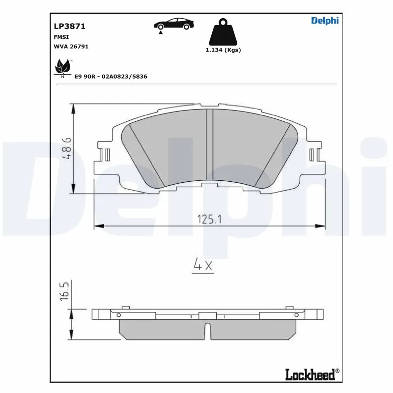 Set placute frana