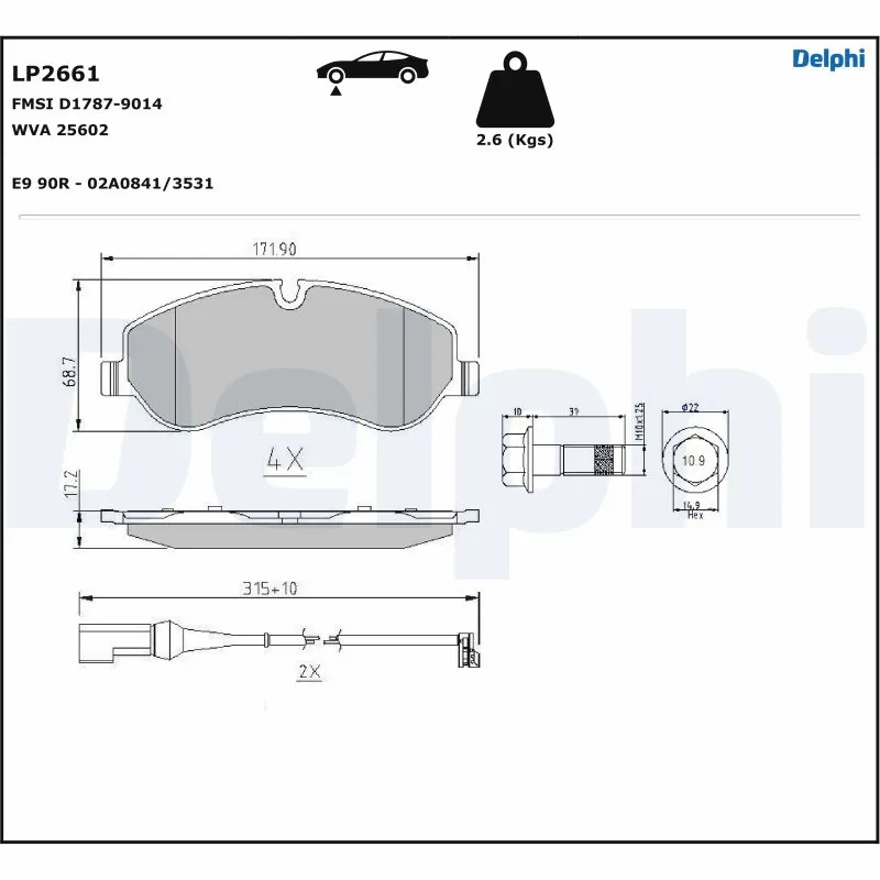 Set placute frana