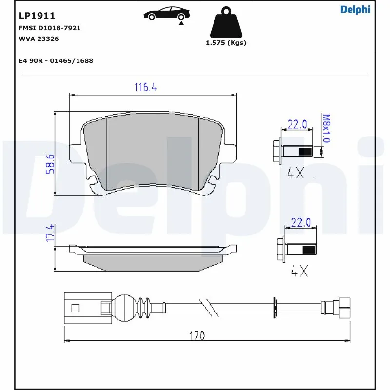 Set placute frana
