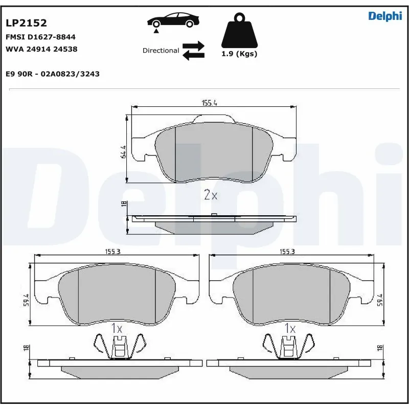 Set placute frana