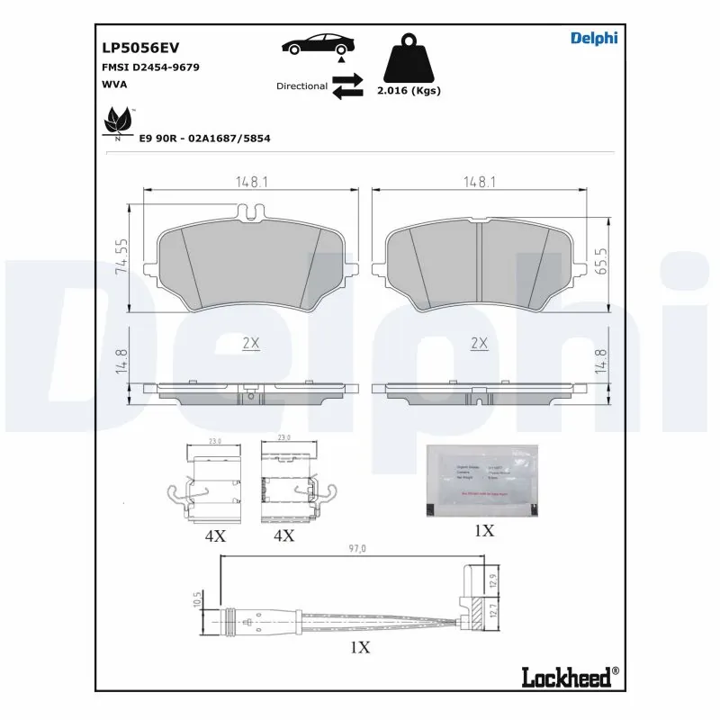 Set placute frana