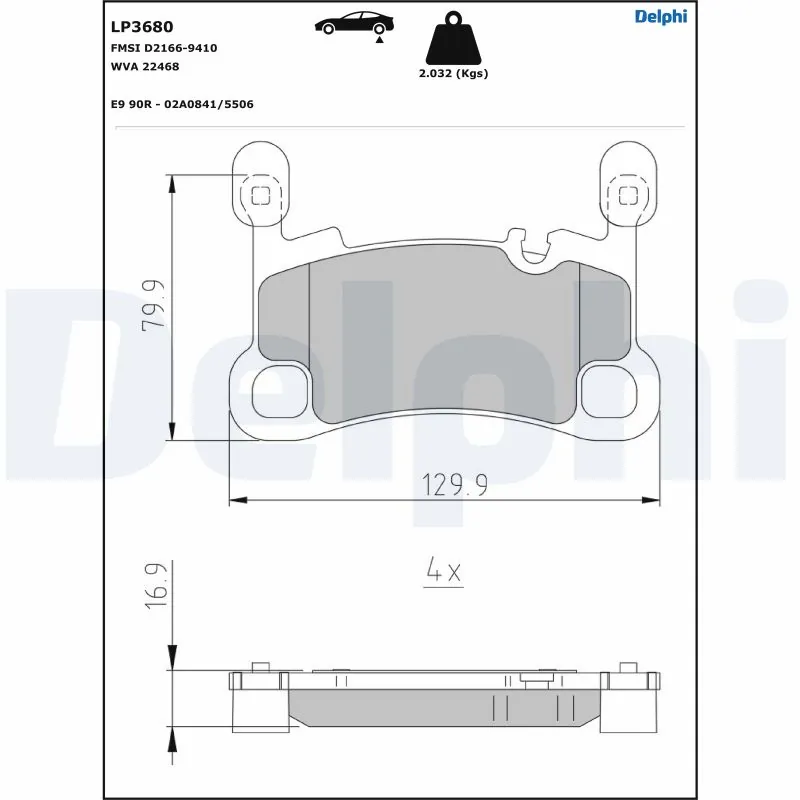 Set placute frana