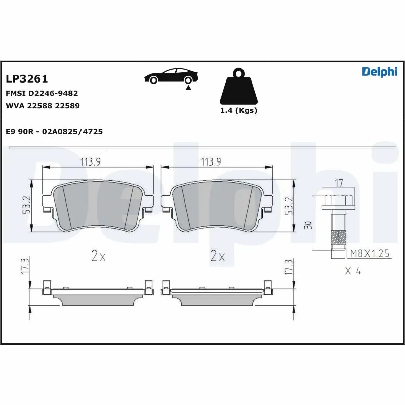 Set placute frana