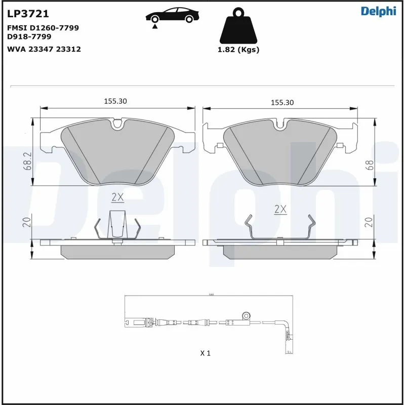 Set placute frana