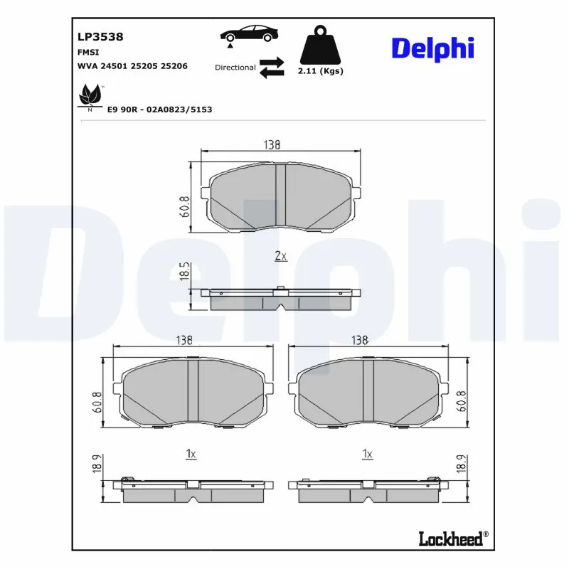 Set placute frana