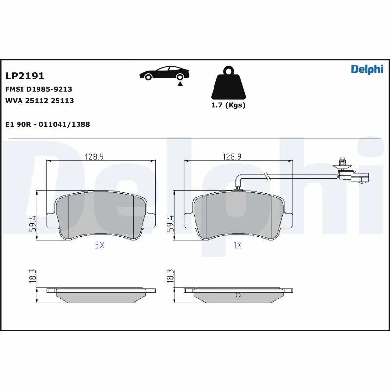 Set placute frana