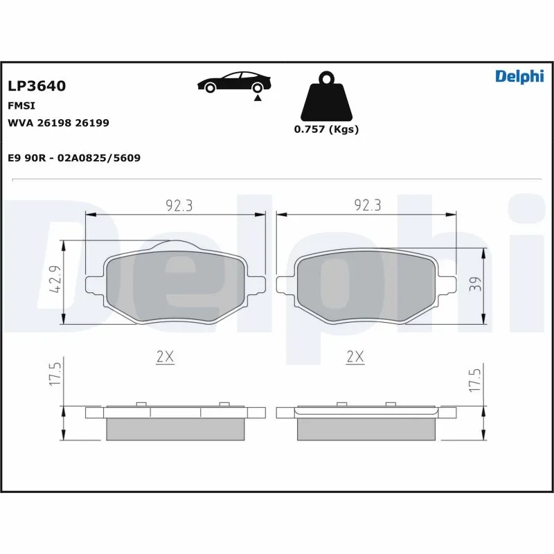 Set placute frana