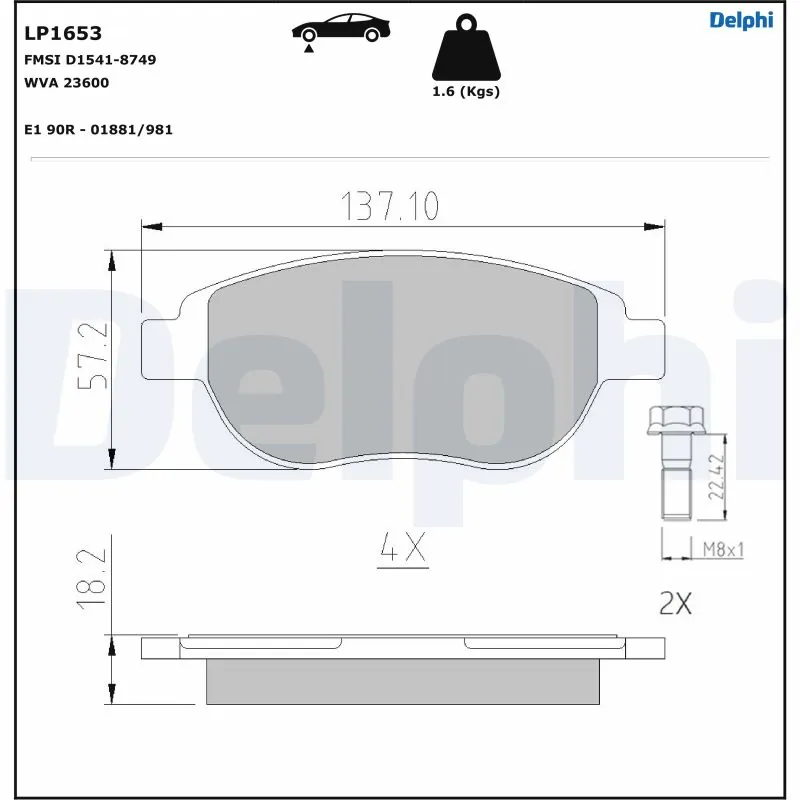 Set placute frana