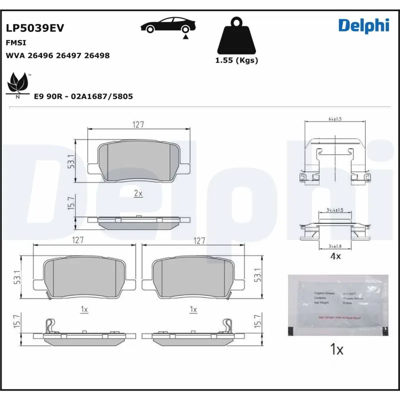 Set placute frana