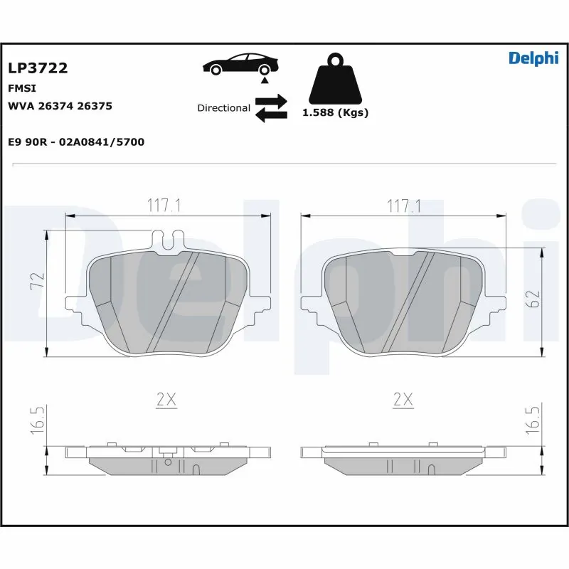 Set placute frana