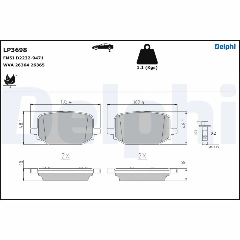 Set placute frana