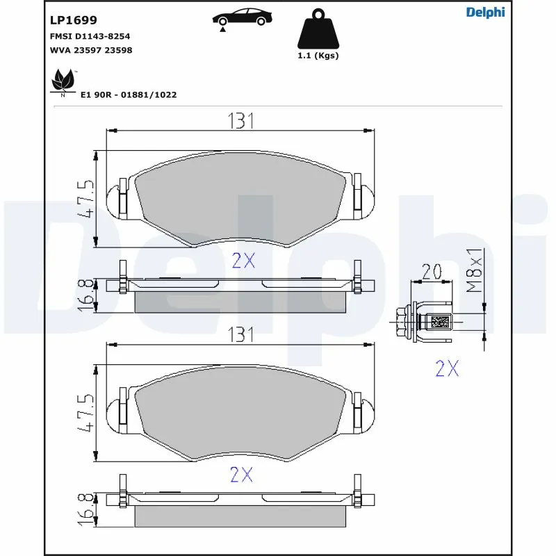 Set placute frana