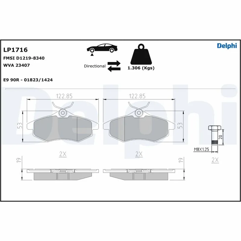 Set placute frana