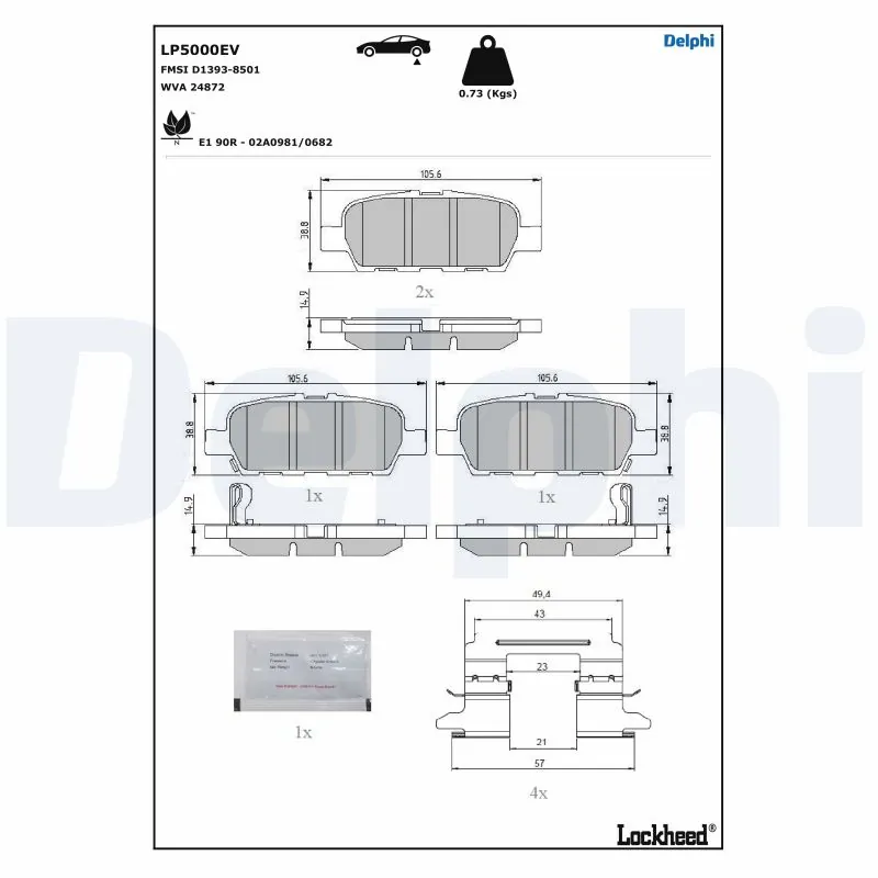 Set placute frana