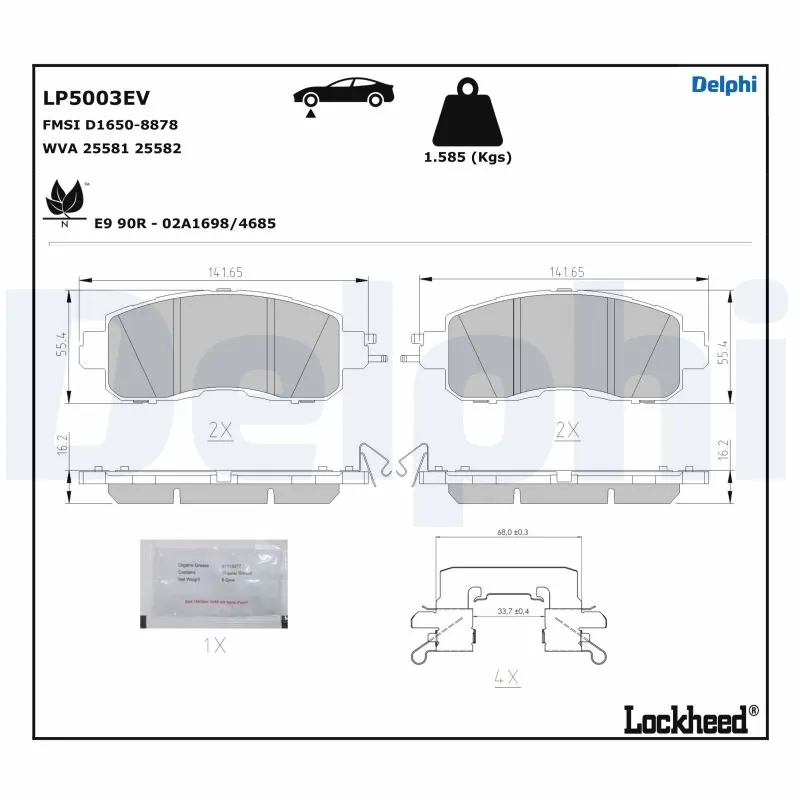 Set placute frana