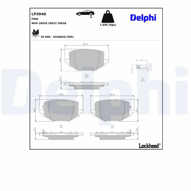 Set placute frana