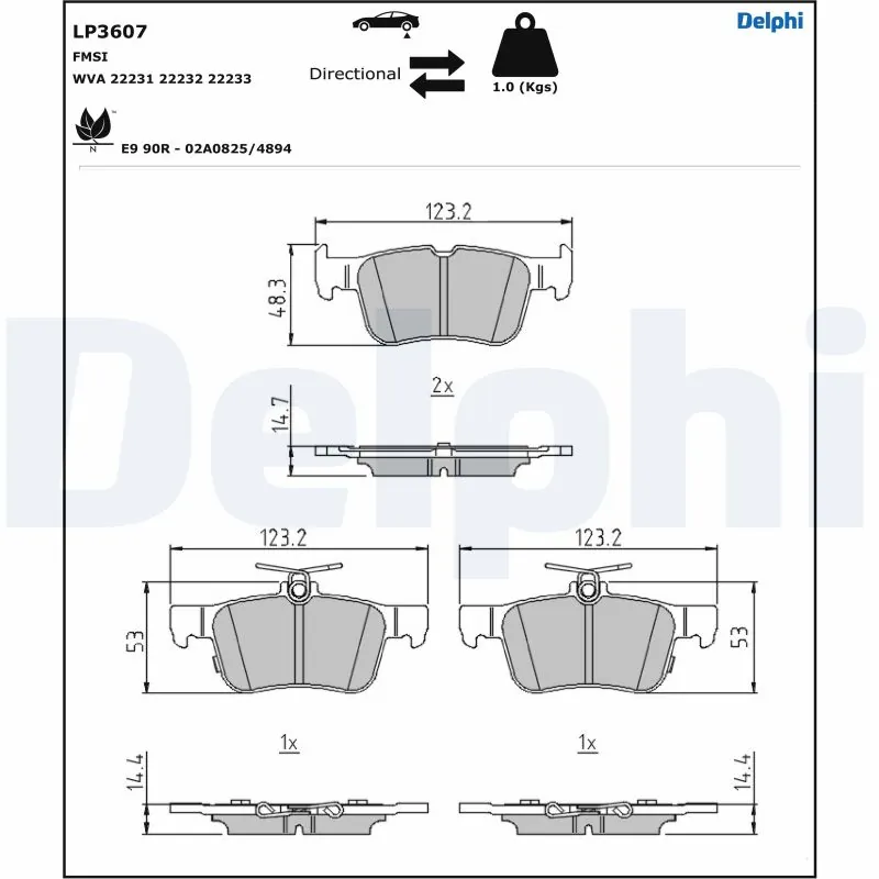Set placute frana