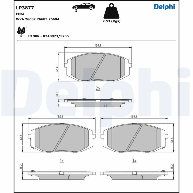 Set placute frana