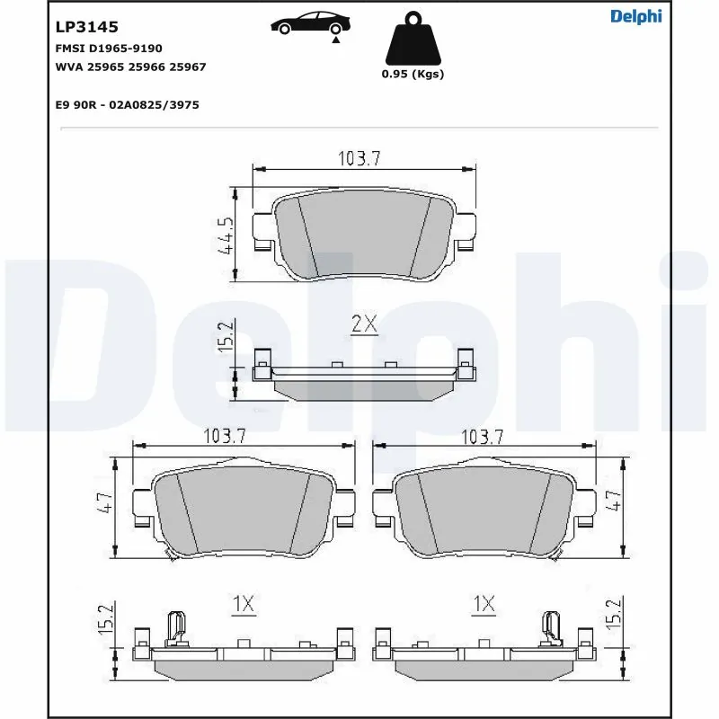 Set placute frana
