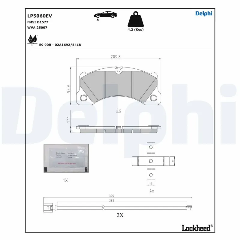 Set placute frana
