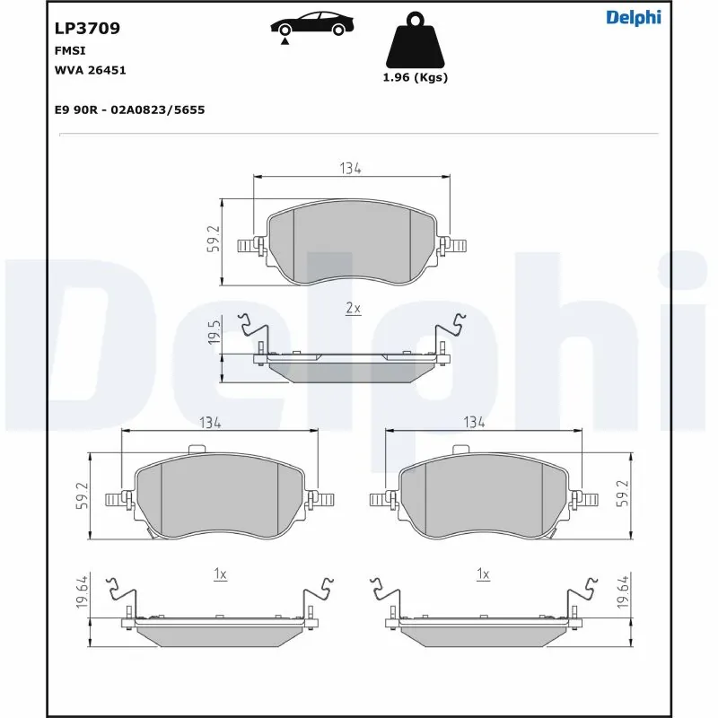 Set placute frana