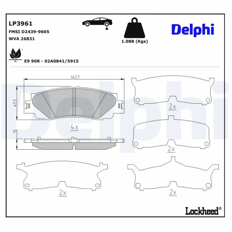 Set placute frana