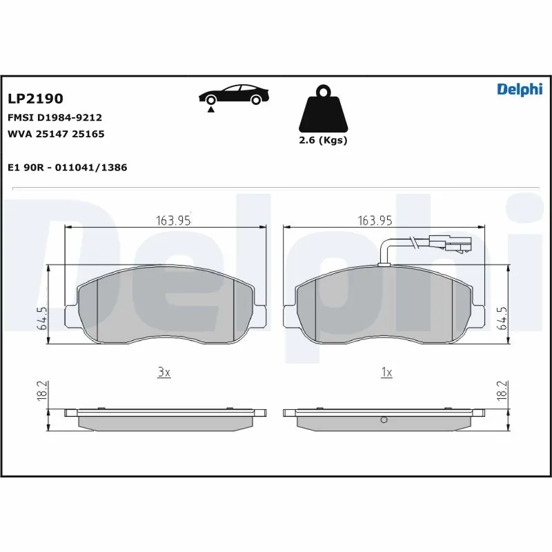 Set placute frana