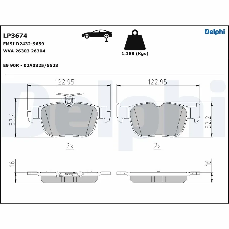 Set placute frana