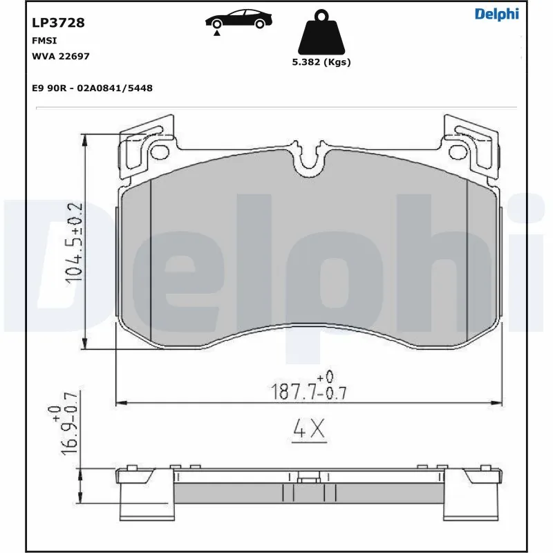 Set placute frana