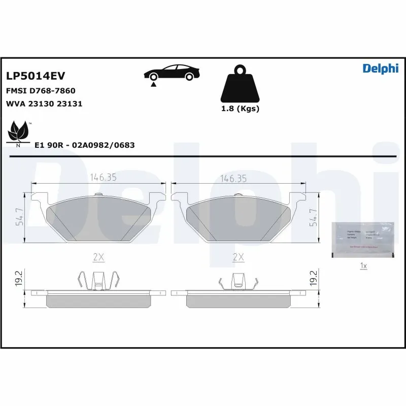 Set placute frana