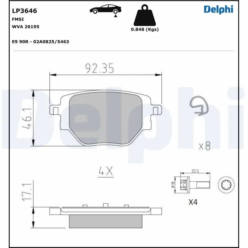 Set placute frana