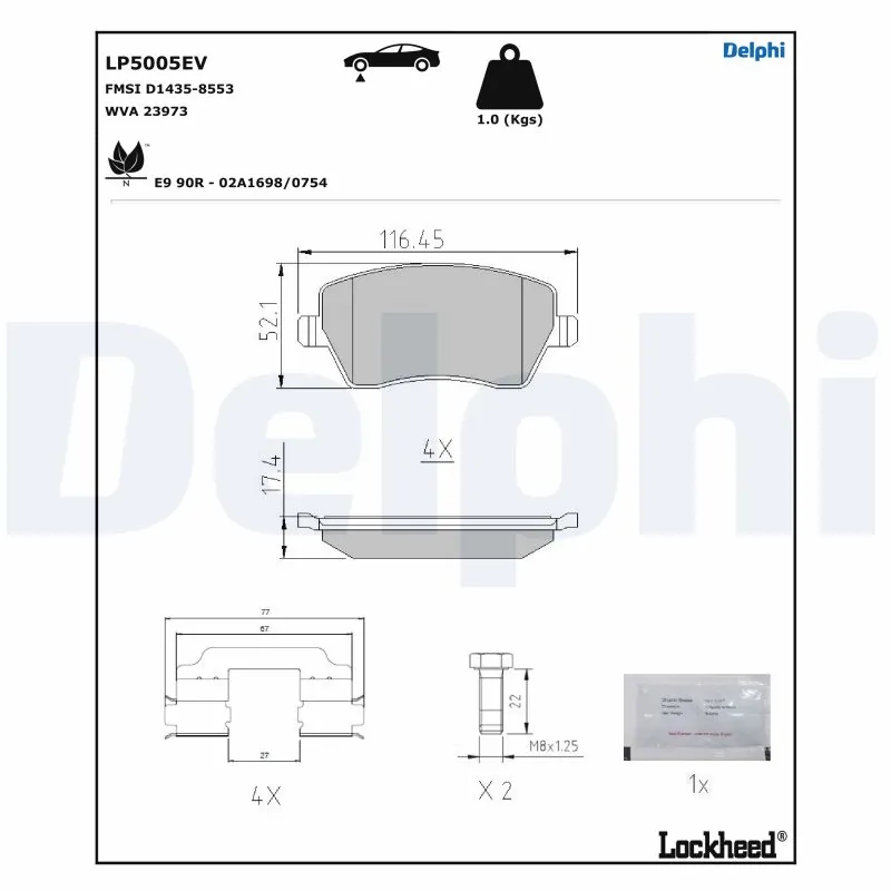 Set placute frana