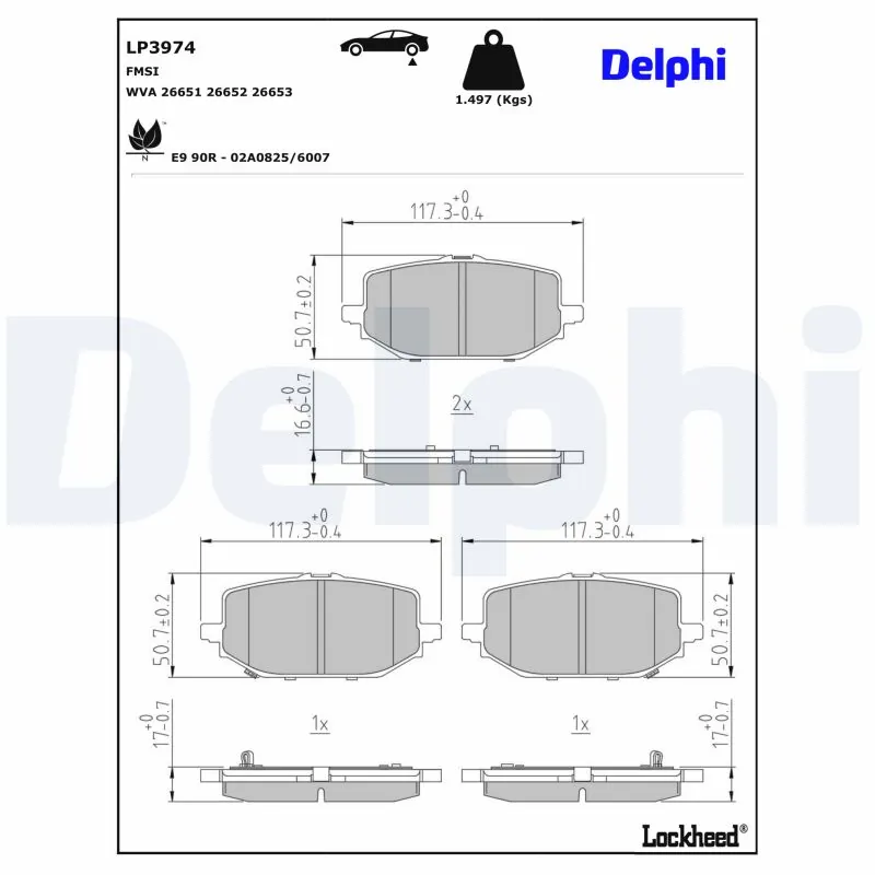 Set placute frana