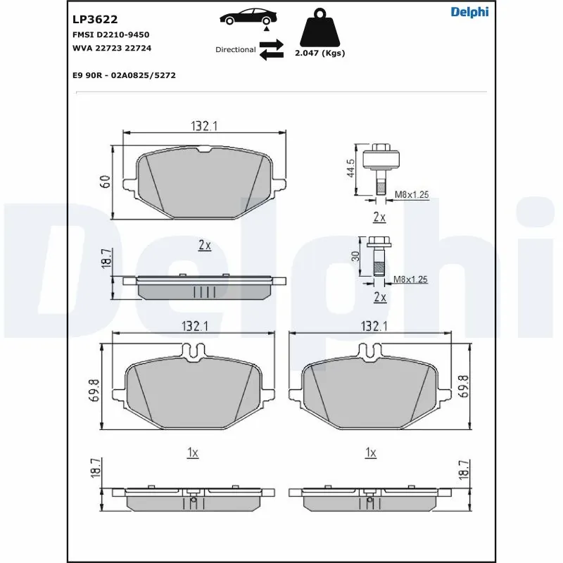 Set placute frana