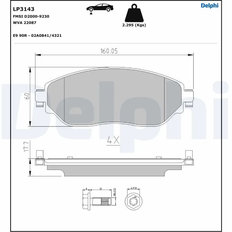 Set placute frana