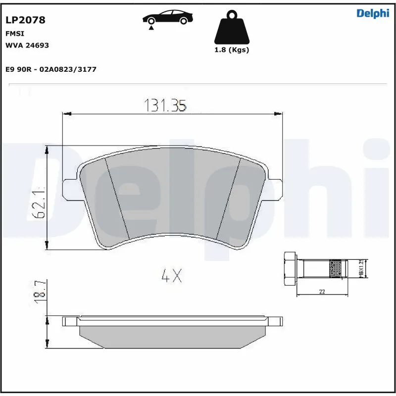 Set placute frana