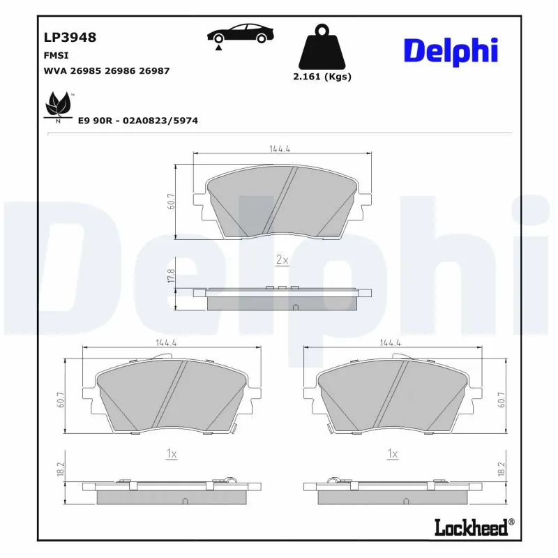 Set placute frana