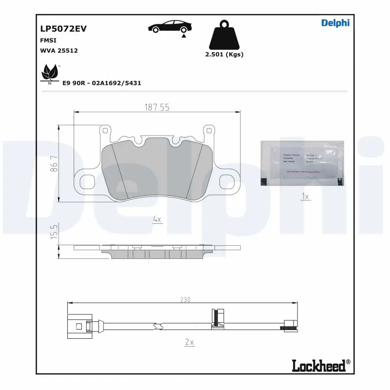 Set placute frana