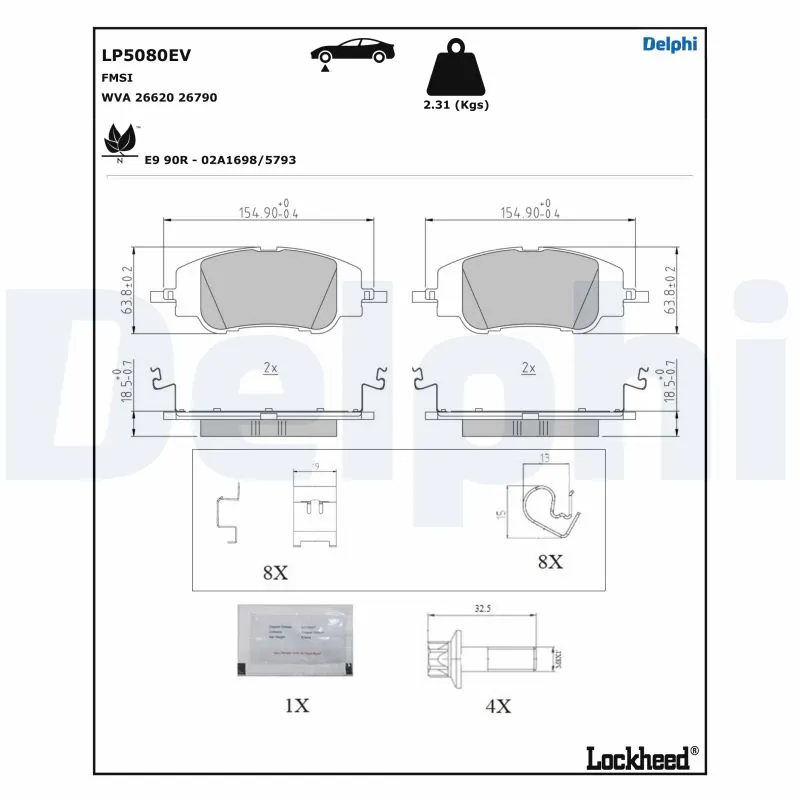 Set placute frana