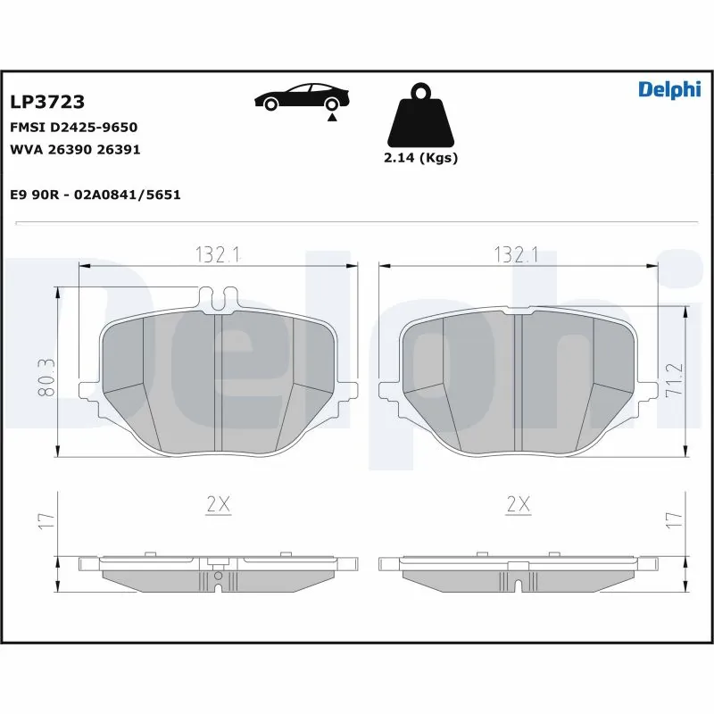 Set placute frana