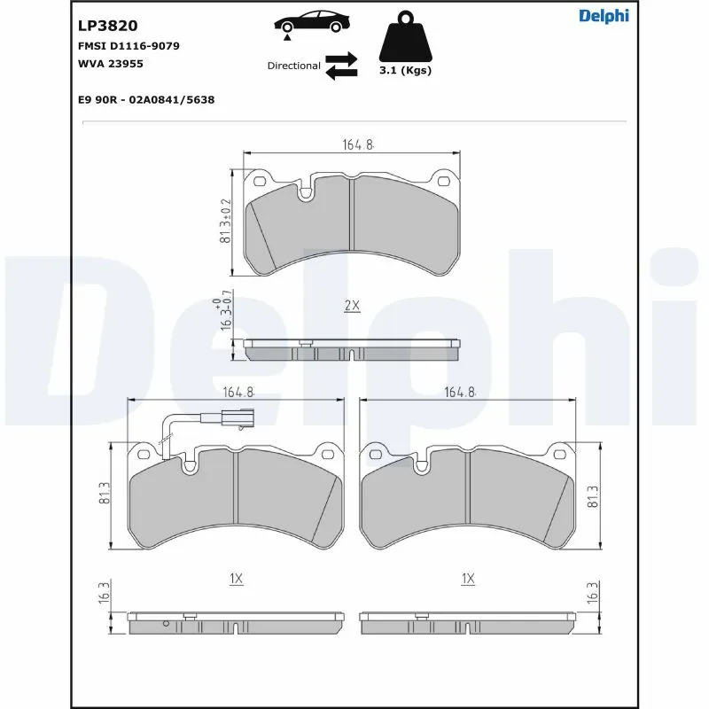 Set placute frana