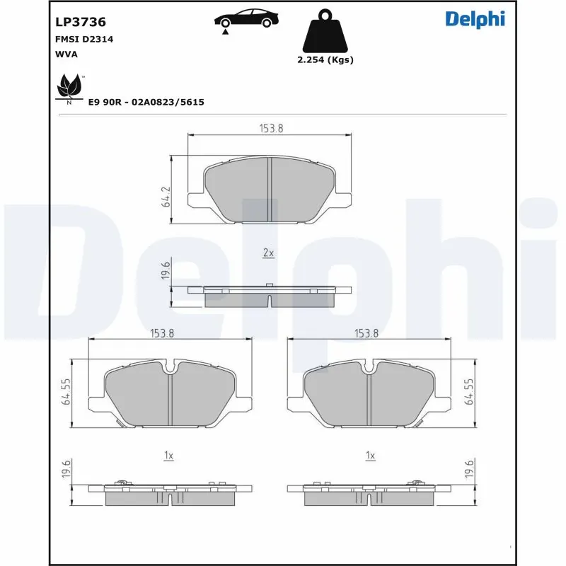 Set placute frana