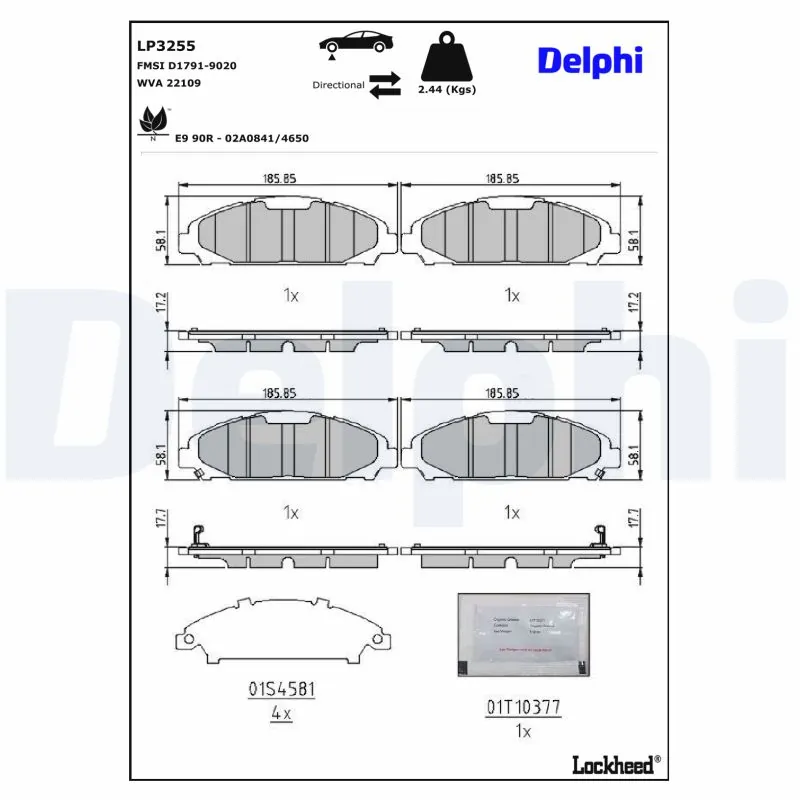 Set placute frana