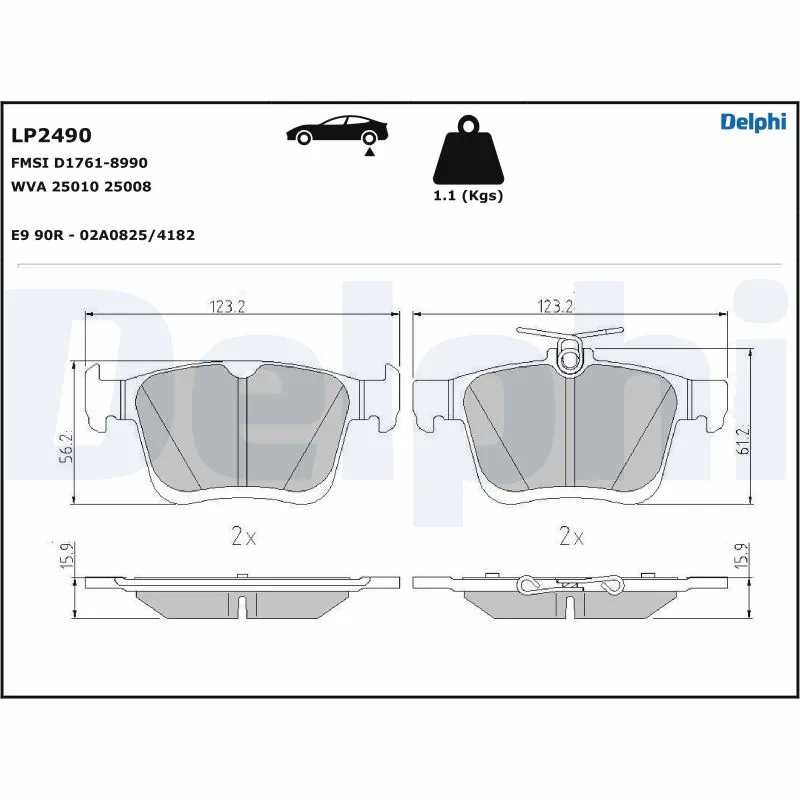 Set placute frana