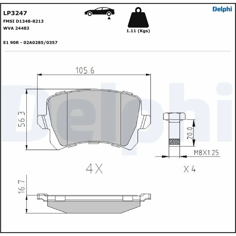 Set placute frana
