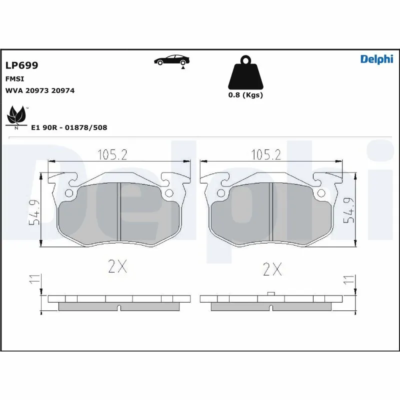 Set placute frana
