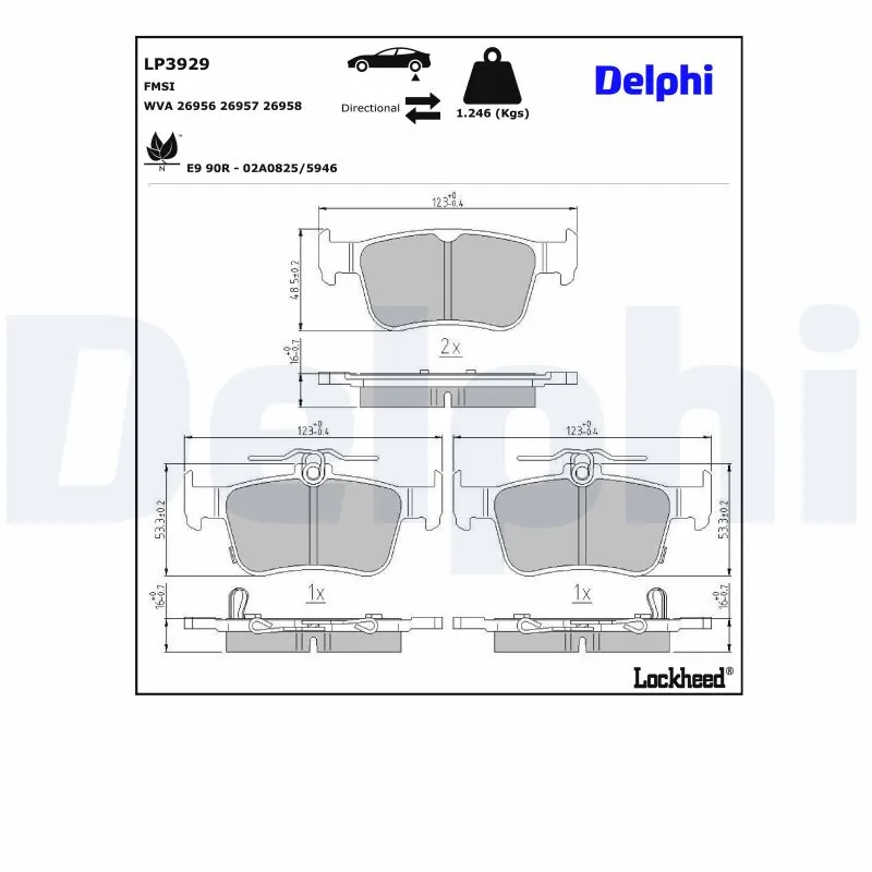 Set placute frana