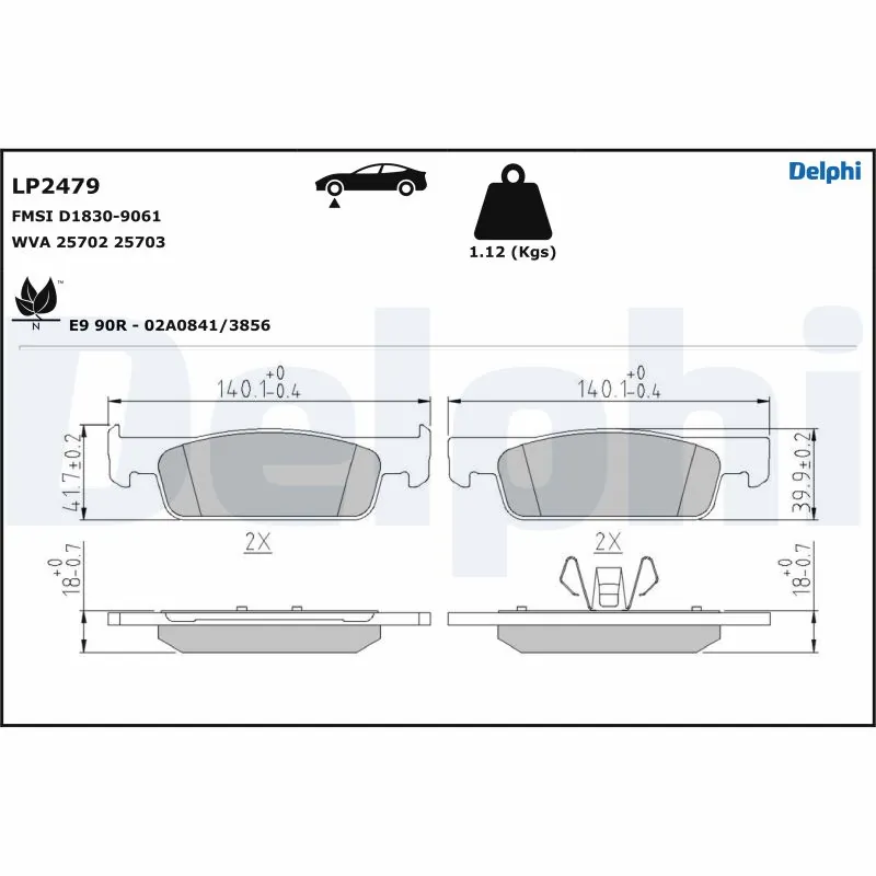 Set placute frana